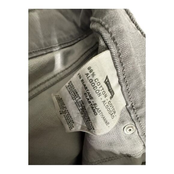 Levis 542 Skinny Jeans Women's 16 Grey  Zippered Front Pockets Riveted Stretch - Picture 10 of 11